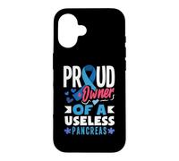 Fière propriétaire d'une Sensibilisation au diabète Inutile du pancréas de Type 1 Coque pour iPhone 16
