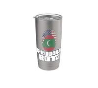 Fièrement à la fois double citoyenneté Maldives Gobelet isotherme en acier inoxydable double paroi