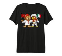 Fières Racines Mexicano-marocaines Drapeau Maroc Mexique T-Shirt Haut de Gamme