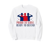 Fiers de Servir prêts à défendre la Garde Nationale de Tee, Patriotique Sweatshirt