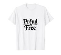 Fiers et Libres : Typographie Patriotique Aigle audacieuse T-Shirt, Homme, Blanc, 5XL