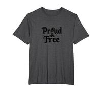 Fiers et Libres : Typographie Patriotique Aigle audacieuse T-Shirt, Homme Grandes Tailles, Chiné Foncé, 5X Tall