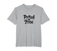 Fiers et Libres : Typographie Patriotique Aigle audacieuse T-Shirt, Homme Grandes Tailles, Gris Chiné, 4X Tall