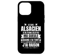 Fierté Alsacienne Humour Région Alsace Cadeau Vrais Alsacien Coque pour iPhone 12 Pro Max