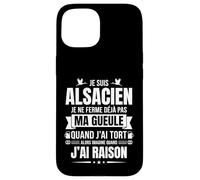 Fierté Alsacienne Humour Région Alsace Cadeau Vrais Alsacien Coque pour iPhone 15