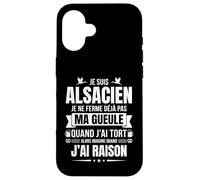 Fierté Alsacienne Humour Région Alsace Cadeau Vrais Alsacien Coque pour iPhone 16