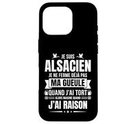 Fierté Alsacienne Humour Région Alsace Cadeau Vrais Alsacien Coque pour iPhone 16 Pro