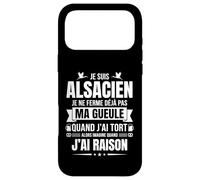 Fierté Alsacienne Humour Région Alsace Cadeau Vrais Alsacien Coque pour iPhone 17 Pro Max