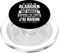 Fierté Alsacienne Humour Région Alsace Cadeau Vrais Alsacien PopSockets PopGrip pour MagSafe
