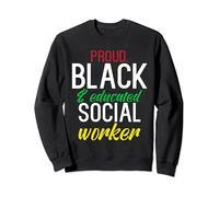 Fierté d'égalité des travailleurs sociaux noirs et instruits Sweatshirt