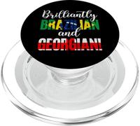 Fierté des nationalités Mixtes brésiliennes et géorgiennes brillamment PopSockets PopGrip pour MagSafe