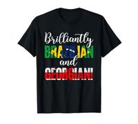 Fierté des nationalités Mixtes brésiliennes et géorgiennes brillamment T-Shirt