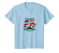 Fierté Dominicaine : Célébration Patriotique de l'île paradisiaque T-Shirt, Enfant, Bleu Céleste, 12 Ans