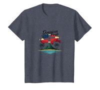 Fierté Dominicaine : Célébration Patriotique de l'île paradisiaque T-Shirt, Enfant, Bleu Chiné, 2 Ans