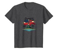 Fierté Dominicaine : Célébration Patriotique de l'île paradisiaque T-Shirt, Enfant, Chiné Foncé, 2 Ans
