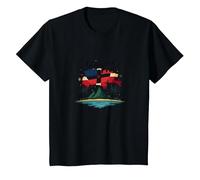 Fierté Dominicaine : Célébration Patriotique de l'île paradisiaque T-Shirt, Enfant, Noir, 12 Ans