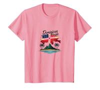 Fierté Dominicaine : Célébration Patriotique de l'île paradisiaque T-Shirt, Enfant, Rose, 2 Ans