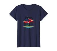 Fierté Dominicaine : Célébration Patriotique de l'île paradisiaque T-Shirt, Femme, Bleu Marine, M