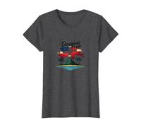Fierté Dominicaine : Célébration Patriotique de l'île paradisiaque T-Shirt, Femme, Chiné Foncé, L