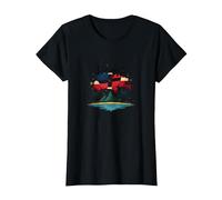 Fierté Dominicaine : Célébration Patriotique de l'île paradisiaque T-Shirt, Femme, Noir, L