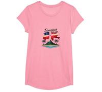 Fierté Dominicaine : Célébration Patriotique de l'île paradisiaque T-Shirt, Fille, Rose, S