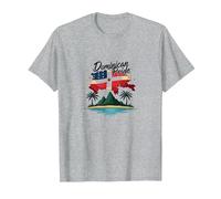 Fierté Dominicaine : Célébration Patriotique de l'île paradisiaque T-Shirt, Homme, Gris Chiné, 5XL