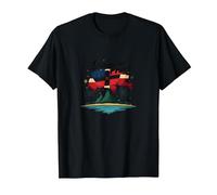 Fierté Dominicaine : Célébration Patriotique de l'île paradisiaque T-Shirt, Homme, Noir, XL