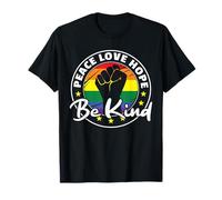 Fierté du Drapeau Arc-en-Ciel LGBTQ Paix Amour Espoir Soyez T-Shirt