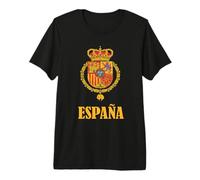 Fierté espagnole Drapeau Espagne Couronne Racines espagnoles T-Shirt Haut de Gamme
