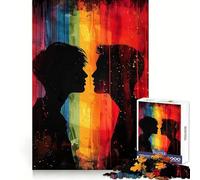 Fierté et Amour des Hommes Puzzle de 1000 pièces pour Adolescents Jeu de réflexion et d'entraînement cérébral Atelier d'écriture et de détente Cadeau attentionné 38x26cm