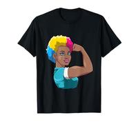 Fierté Et Puissance d'une Femme Noire Pansexuelle Forte T-Shirt