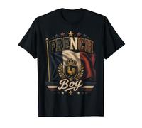 Fierté Française Garçon French Boy Français Patrie Identité T-Shirt