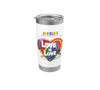 Fierté - L'amour, C'est L'amour - Mois De La Fierté LGBTQ+ Gobelet isotherme en acier inoxydable double paroi