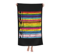 Fierté LGBT Gay Drap De Plage Douce Serviette De Plage Légère Serviette De Bain pour Natation Piscine Gym Spa 80X130Cm