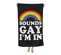 Fierté LGBT Gay Serviettes De Sauna Absorbantes Serviette De Plage Séchage Rapide Serviette De Bain pour Gym Piscine Hôtel Natation 80X130Cm