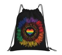 Fierté Lgbt Le Véritable Amour Est L'Amour Tournesol Arc-En-Ciel Sac Rangement Durable Sac De Sport Confortable Sac A Dos Cordon Pour Natation Foot Plage
