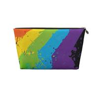 Fierté LGBT Rainbow Splat, Trousse de Maquillage Trousse à cosmétiques Trousse de Toilette de Voyage Portable Pochette de Toilette