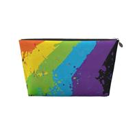 Fierté LGBT Rainbow Splat, Trousse de Toilette Trousse de Maquillage Sac à cosmétiques Trousse de Toilette de Voyage Portable