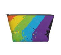 Fierté LGBT Rainbow Splat, Trousse de Toilette Trousse de Maquillage Sac à cosmétiques Trousse de Toilette de Voyage Portable