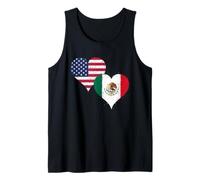 Fierté Mexicaine Américaine Un Drapeau États-Unis Mexique Débardeur