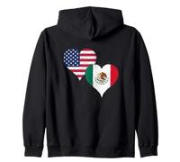 Fierté Mexicaine Américaine Un Drapeau États-Unis Mexique Sweat à Capuche