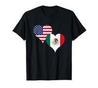Fierté Mexicaine Américaine Un Drapeau États-Unis Mexique T-Shirt