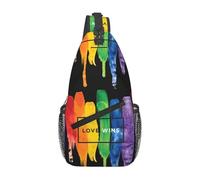 Fierté Rainbow l'amour Gay Triomphe Rainbow Sac À Bandoulière Pratique Sacs À Dos Léger Sac Banane pour Camping Cyclisme Randonnée
