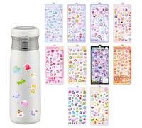 Fierudeng Autocollants à bulles - Lot de 10 pièces mignons, drôles et réutilisables, autocollants d'animaux pour le journal des | Pour, maison, fête, travaux manuels, téléphone