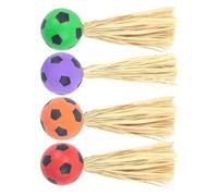 Fierudeng Balles Rebondissantes pour Chats, 4 Pièces Jeux Interactifs Rebondissants, Balle Mobile pour Chat, pour Jeu Entraînement Exercice Simulation De Chasse Griffoir Escalade Maison Intérieur Jeu