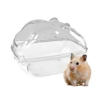 Fierudeng Boîte de bain de sable pour hamster, boîte de salle de bain pour hamster, bac de bain en sable chinchilla transparent, récipient de nettoyage du corps pour petits animaux