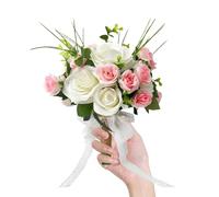 Fierudeng Bouquets de fleurs de mariage | Bouquet de demoiselles d'honneur artificielles, décoration de table réaliste pour renouvellement de noces, fiançailles, fête d'automne, réception - Église