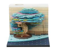 Fierudeng Calendrier 3D, arbre 3D 2026 Almanach Bloc-notes | Sculpture en papier décoration maison pour famille, étudiants, enseignants - Pour enseignant, famille, bureau, Noël, Nouvel An