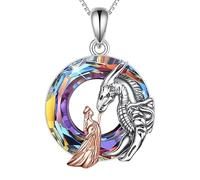Fierudeng Collier en forme de dragon pour femme, bijou de dragon, avec chaîne réglable, pour femme, pour usage quotidien, fête, mariage, voyage