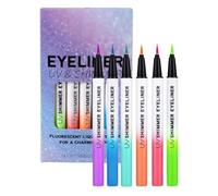 Fierudeng Eyeliners Liquides Colorés - Éclat Scintillant Eye-liner Imperméable - Stylo Maquillage Gel à Pigmentation Intense pour Femmes et Jeunes Filles Soirées Dansantes